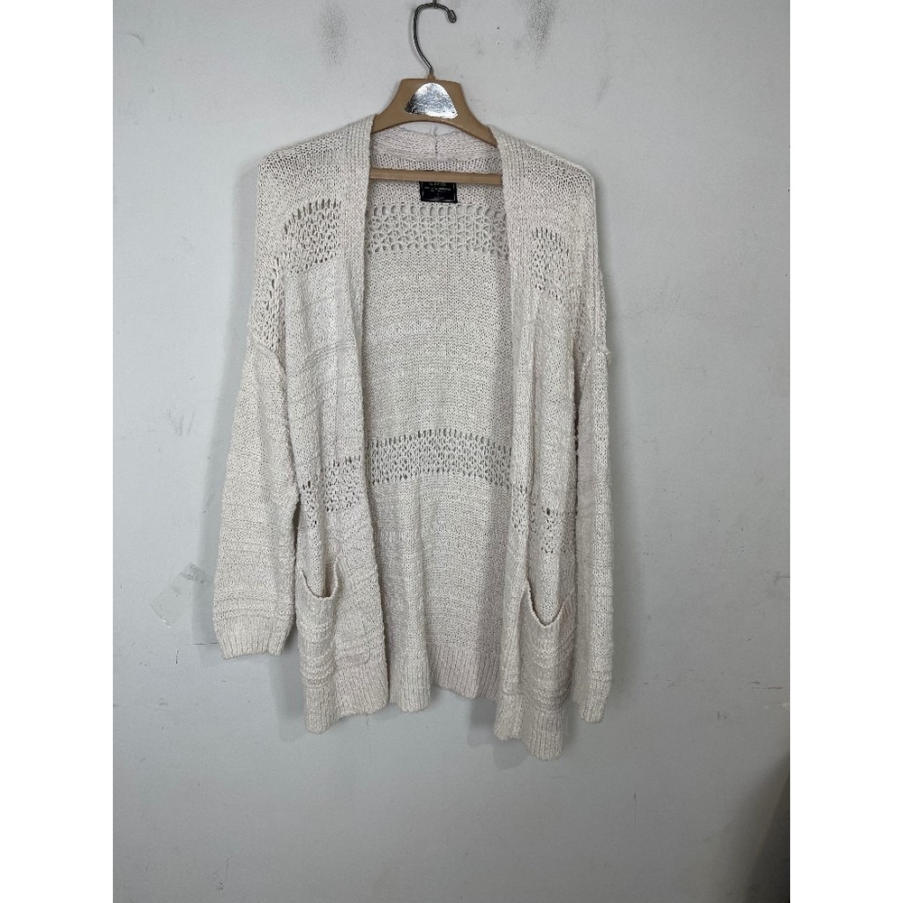 Abercrombie & Fitch Cream Open Knit Cardigan